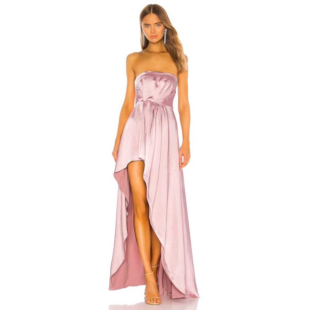 Lovers + Friends Parker Gown Mauve Pink S
